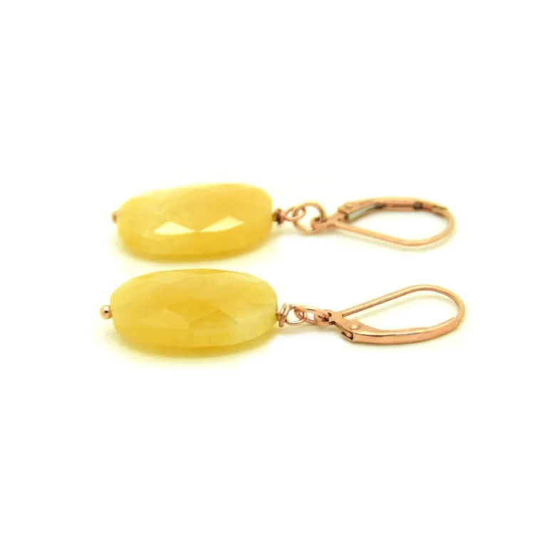 Yellow Jade Earrings